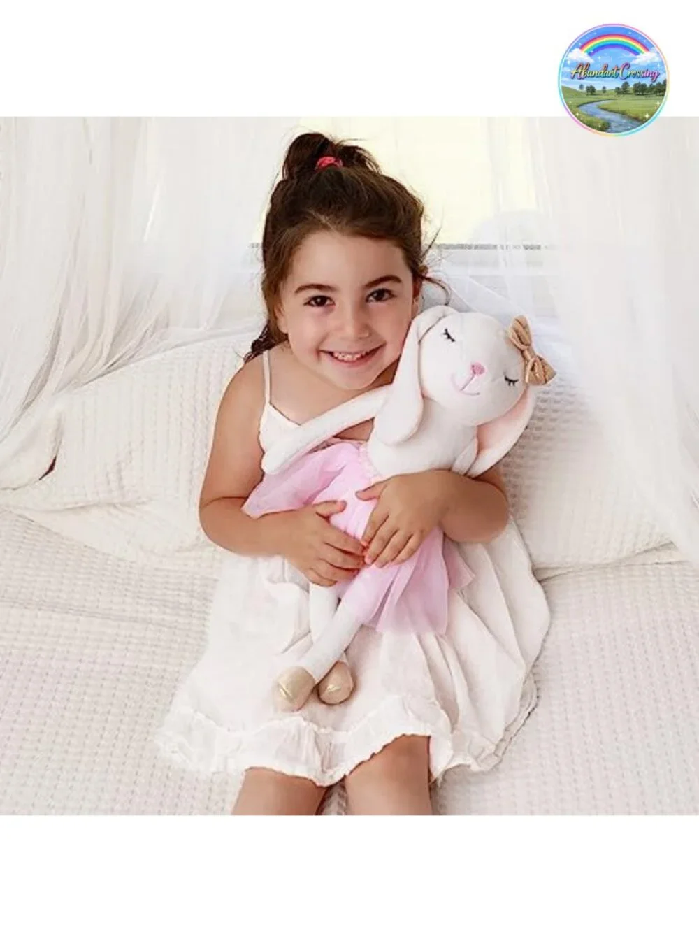 7 Pc Bun Bun Bunny Plush Doll Set Dress Up Toy Girls Gift Carry Bag 19
